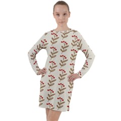 White Fresh Spring Hope Long Sleeve Hoodie Dress by ConteMonfrey