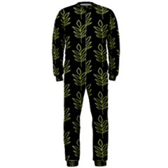 Autumn Leaves Black Onepiece Jumpsuit (men)