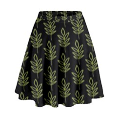 Autumn Leaves Black High Waist Skirt by ConteMonfrey