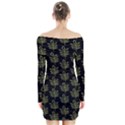 Autumn Leaves Black Long Sleeve Off Shoulder Dress View2