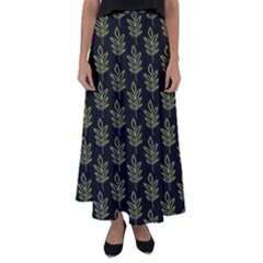 Autumn Leaves Black Flared Maxi Skirt by ConteMonfrey