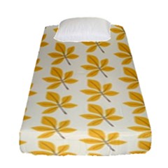 Orange Leaves   Fitted Sheet (single Size) by ConteMonfrey