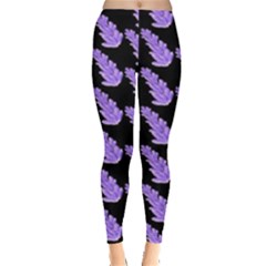 Cute Lavanda Black Leggings  by ConteMonfrey