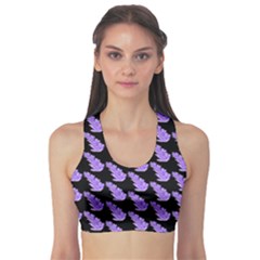 Cute Lavanda Black Sports Bra by ConteMonfrey