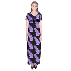 Cute Lavanda Black Short Sleeve Maxi Dress by ConteMonfrey