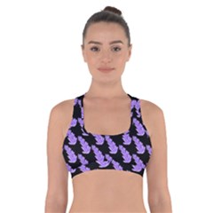 Cute Lavanda Black Cross Back Sports Bra by ConteMonfrey