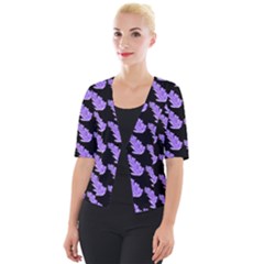 Cute Lavanda Black Cropped Button Cardigan by ConteMonfrey