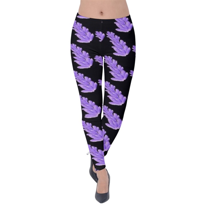 Cute Lavanda Black Velvet Leggings