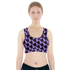 Cute Lavanda Black Sports Bra With Pocket by ConteMonfrey