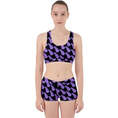 Cute Lavanda Black Work It Out Gym Set by ConteMonfrey