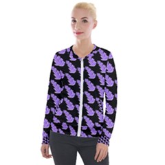 Cute Lavanda Black Velvet Zip Up Jacket by ConteMonfrey