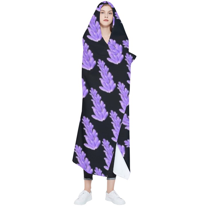 Cute Lavanda Black Wearable Blanket