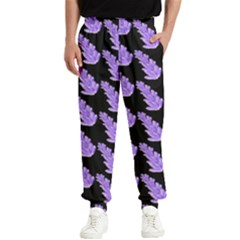 Cute Lavanda Black Men s Elastic Waist Pants by ConteMonfrey