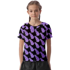 Cute Lavanda Black Kids  Frill Chiffon Blouse by ConteMonfrey