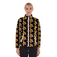 Orange And Black Leaves Women s Bomber Jacket by ConteMonfrey