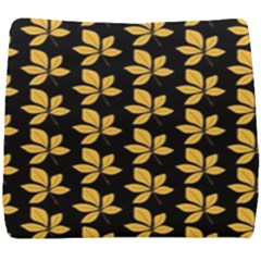 Orange And Black Leaves Seat Cushion by ConteMonfrey