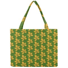 Orange Leaves Green Mini Tote Bag by ConteMonfrey