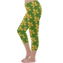 Orange Leaves Green Capri Winter Leggings  View2