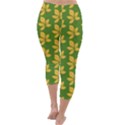 Orange Leaves Green Capri Winter Leggings  View4