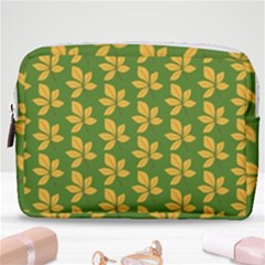 Orange Leaves Green Make Up Pouch (medium) by ConteMonfrey