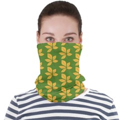 Orange Leaves Green Face Seamless Bandana (adult) by ConteMonfrey