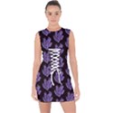 Black Seaweed Lace Up Front Bodycon Dress View1