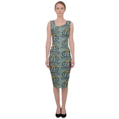 Cactus Green Sleeveless Pencil Dress by ConteMonfrey