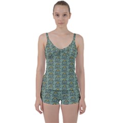 Cactus Green Tie Front Two Piece Tankini by ConteMonfrey