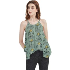 Cactus Green Flowy Camisole Tank Top by ConteMonfrey