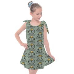 Cactus Green Kids  Tie Up Tunic Dress by ConteMonfrey