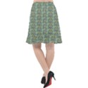 Cactus Green Fishtail Chiffon Skirt View2