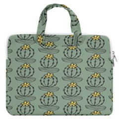 Cactus Green Macbook Pro 13  Double Pocket Laptop Bag by ConteMonfrey