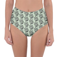 Cactus Lines Reversible High-waist Bikini Bottoms by ConteMonfrey