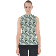 Cactus Lines Mock Neck Shell Top by ConteMonfrey