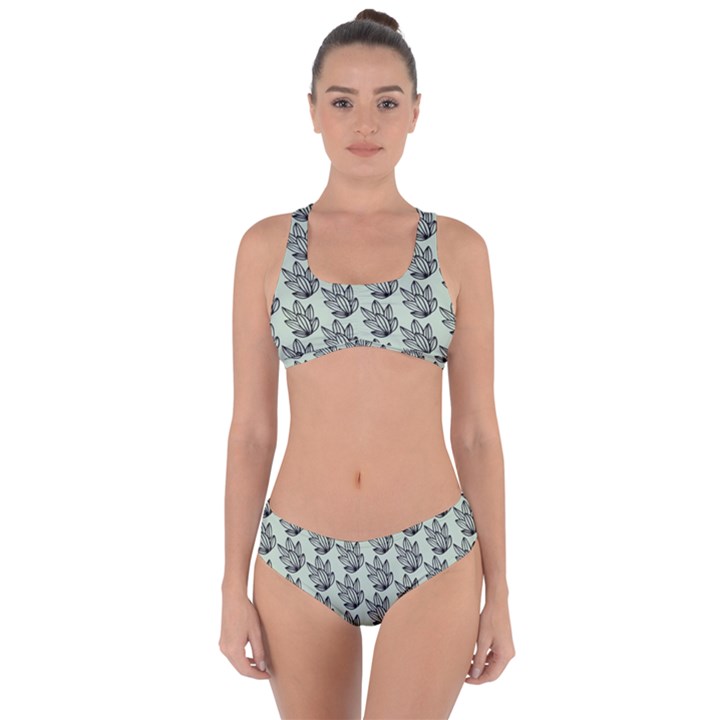 Cactus Lines Criss Cross Bikini Set