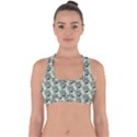 Cactus Lines Cross Back Hipster Bikini Top  View1