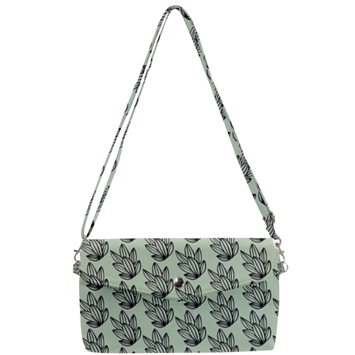 Cactus Lines Removable Strap Clutch Bag