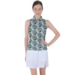 Cactus Lines Women s Sleeveless Polo Tee by ConteMonfrey