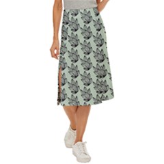 Cactus Lines Midi Panel Skirt by ConteMonfrey