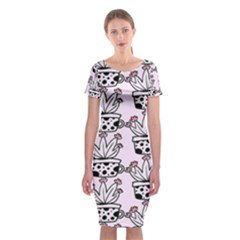 Lovely Cactus With Flower Classic Short Sleeve Midi Dress by ConteMonfrey