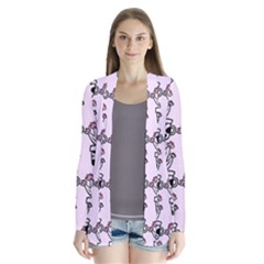 Lovely Cactus With Flower Drape Collar Cardigan by ConteMonfrey