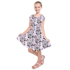 Lovely Cactus With Flower Kids  Short Sleeve Dress by ConteMonfrey