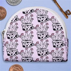 Lovely Cactus With Flower Horseshoe Style Canvas Pouch by ConteMonfrey