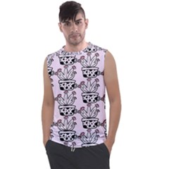 Lovely Cactus With Flower Men s Regular Tank Top by ConteMonfrey