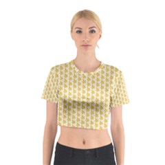 Orange Autumn Leaves Cotton Crop Top by ConteMonfrey