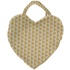 Orange Autumn Leaves Giant Heart Shaped Tote by ConteMonfrey