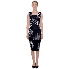 Knowledge Drawing Education Science Sleeveless Pencil Dress by Wegoenart