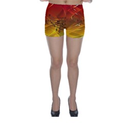 Music Notes Melody Note Sound Skinny Shorts by Wegoenart