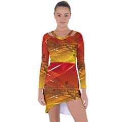 Music Notes Melody Note Sound Asymmetric Cut-out Shift Dress by Wegoenart