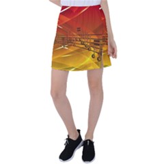 Music Notes Melody Note Sound Tennis Skirt by Wegoenart